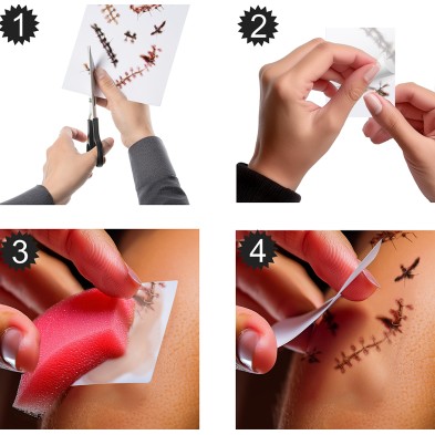 Tatuajes de heridas Halloween