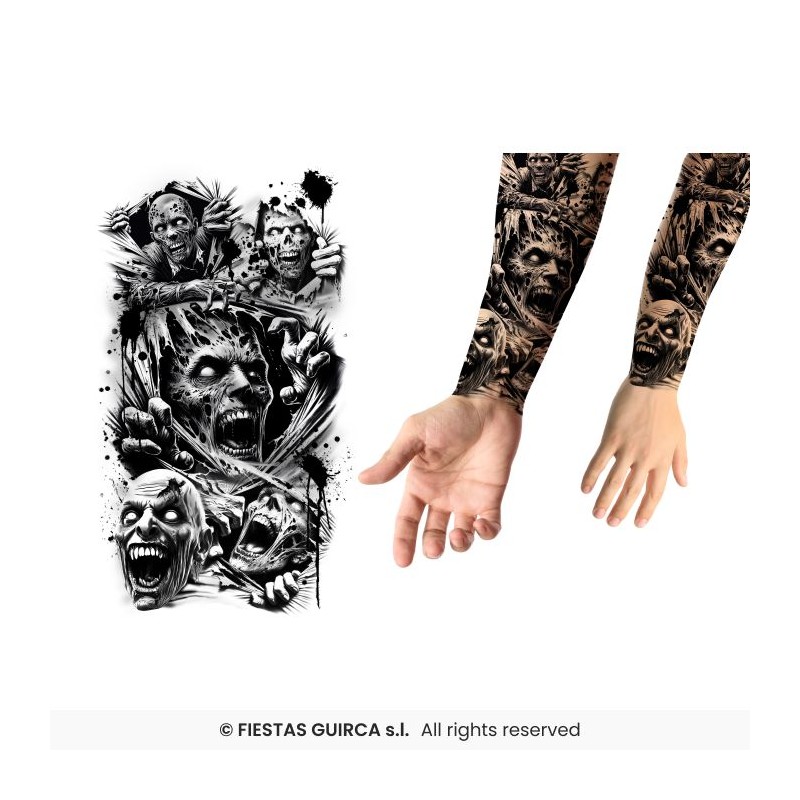Tatuajes de zombi para  Halloween