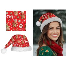 Gorro papa noel estampado