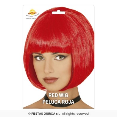 Peluca media melena roja eco