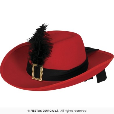 Sombrero Mosquetero rojo infantil