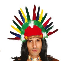 Penacho de indio con plumas