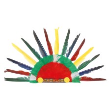 Penacho de indio con plumas