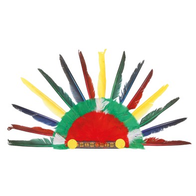 Penacho de indio con plumas