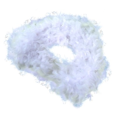 Boa de plumas blancas