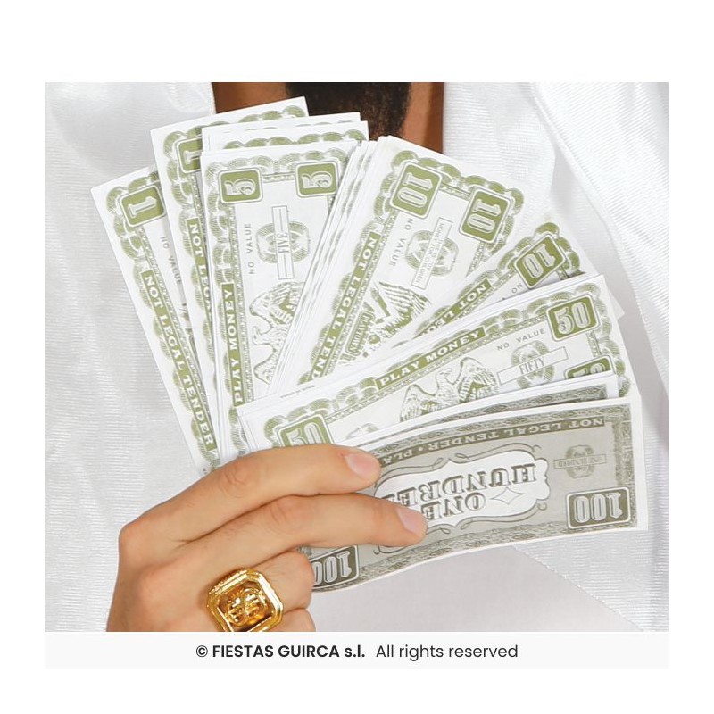 Bolsa de billetes falsos