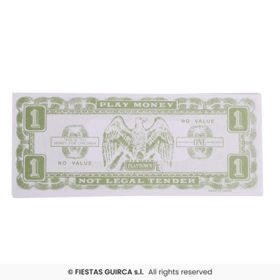Bolsa de billetes falsos