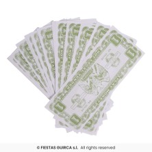 Bolsa de billetes falsos