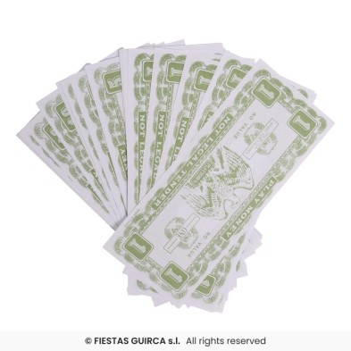 Bolsa de billetes falsos