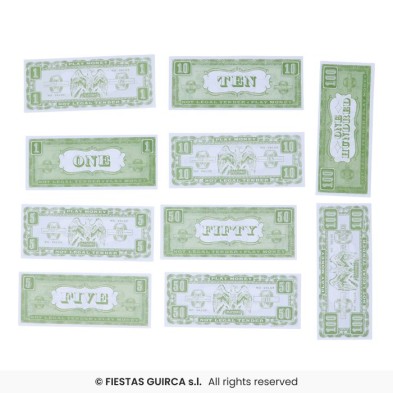 Bolsa de billetes falsos