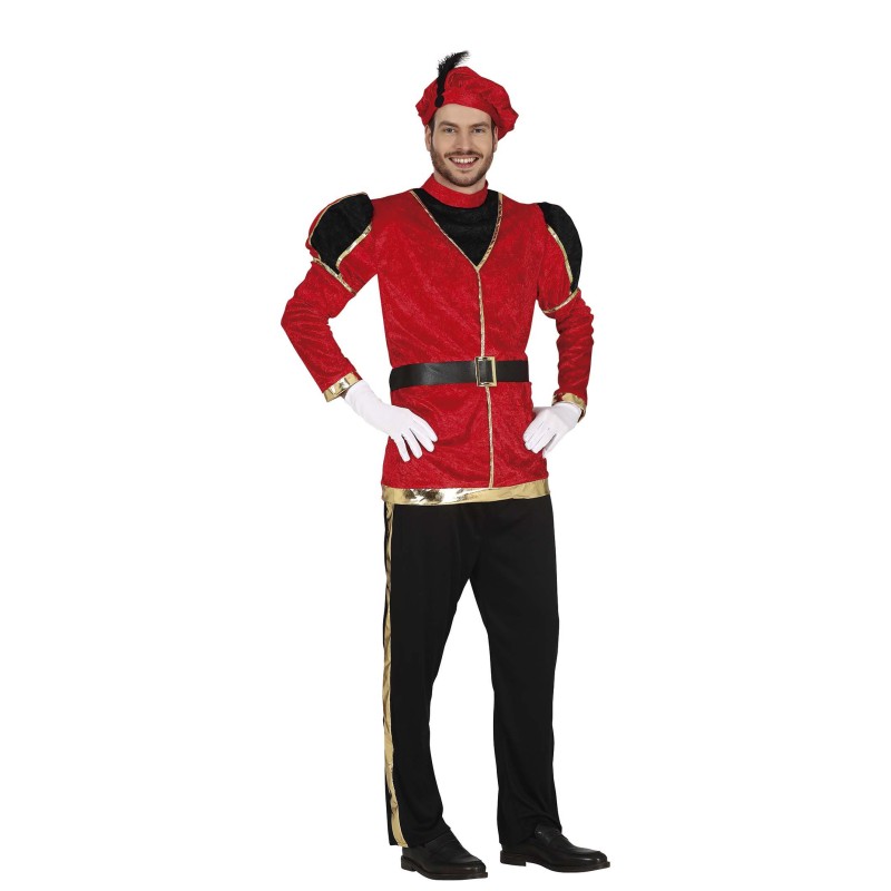 Disfraz de paje rojo
