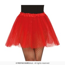 Tutu gliter rojo adulto