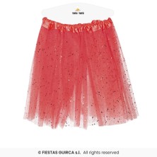 Tutu gliter rojo adulto