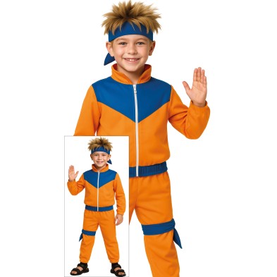 Disfraz ninja naranja infantil