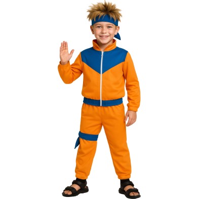 Disfraz ninja naranja infantil