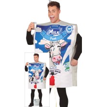Disfraz de cartón de leche