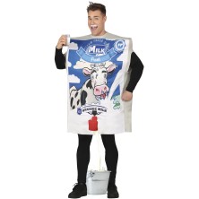 Disfraz de cartón de leche