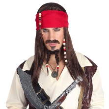 Peluca pirata del caribe