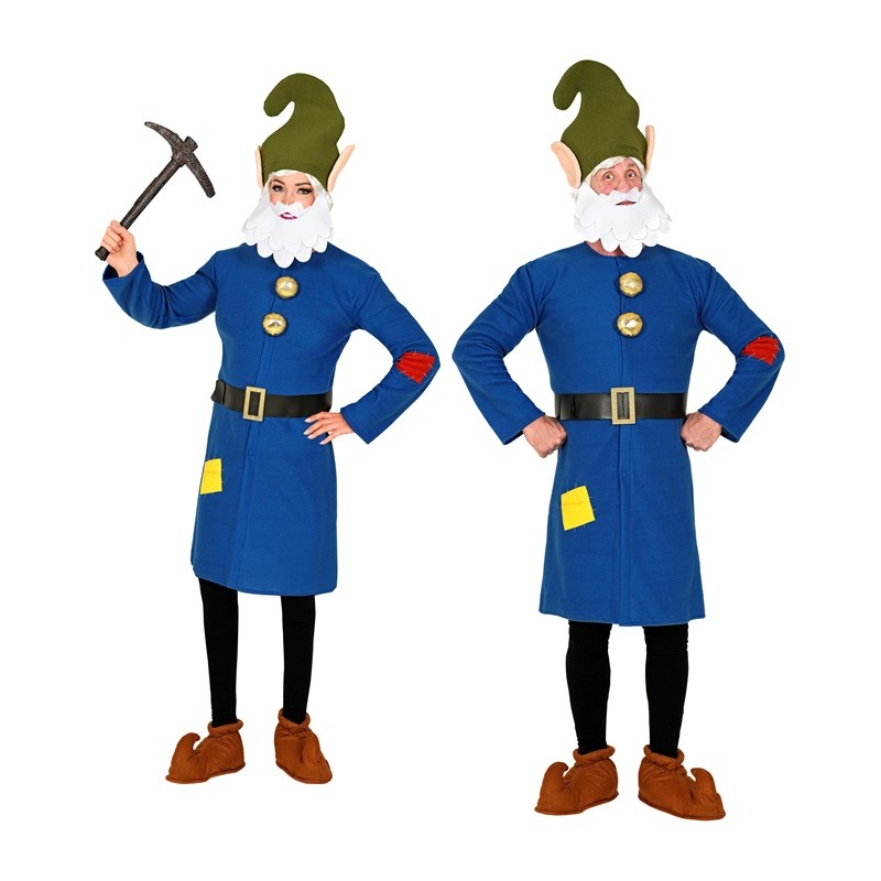 Disfraz gnomo azul para adulto