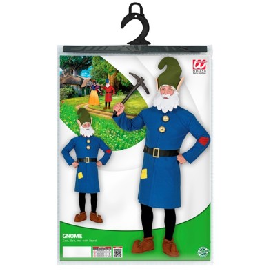 Disfraz gnomo azul para adulto