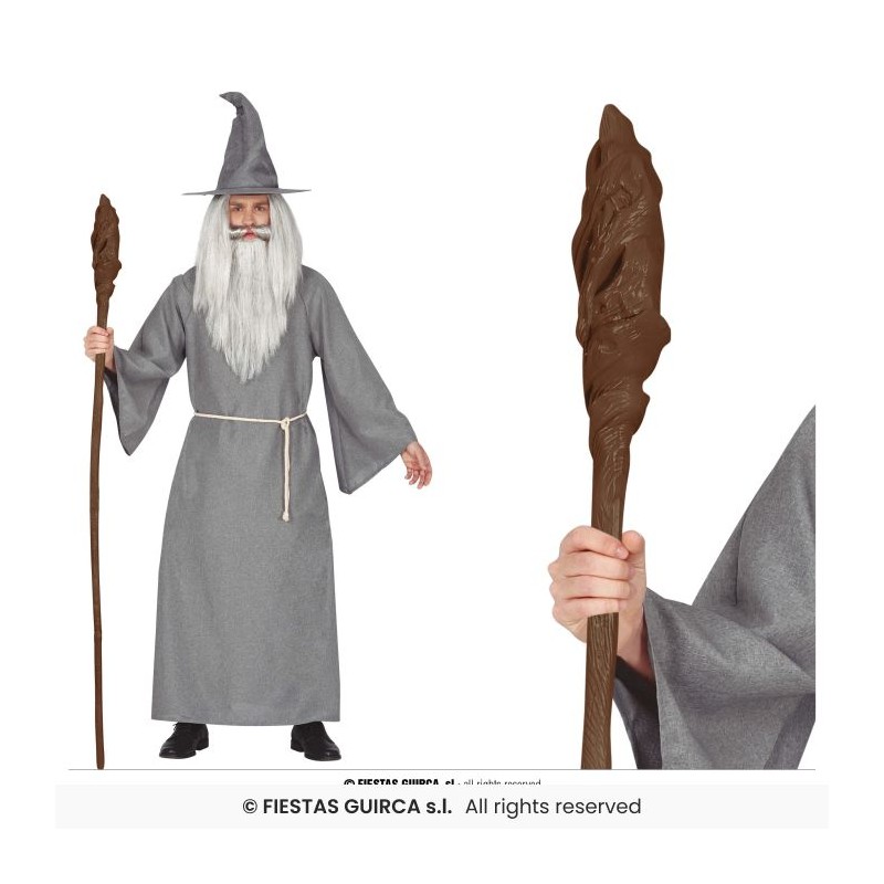 Bastón desmontable mago gris