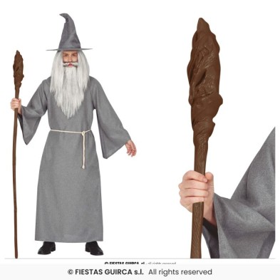 Bastón desmontable mago gris