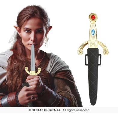 Daga medieval con funda