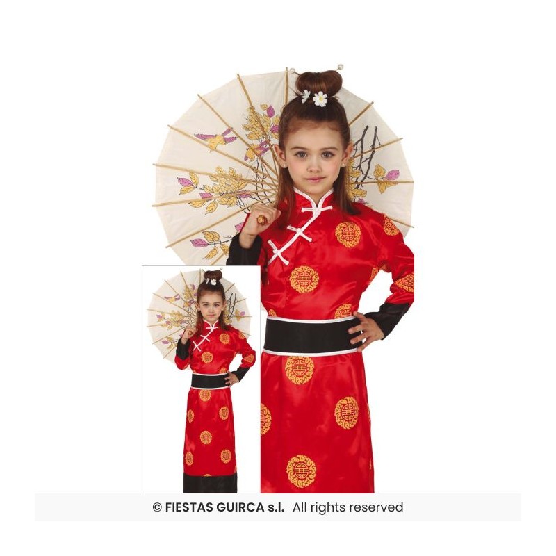 Disfraz de China rojo para niña