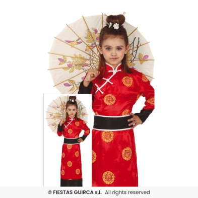 Disfraz de China rojo para niña