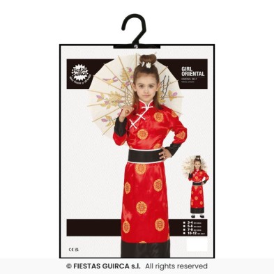Disfraz de China rojo para niña