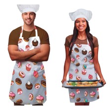 Set delantal y gorro de pastelero adulto