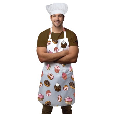 Set delantal y gorro de pastelero adulto