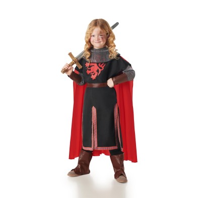 Disfraz de caballero medieval negro infantil