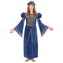 Disfraz de Dama Medieval Azul Infantil