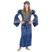 Disfraz de Dama Medieval Azul Infantil