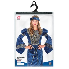 Disfraz de Dama Medieval Azul Infantil