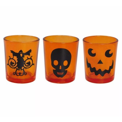 Pack 3 vasos cristal para Halloween