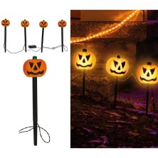 4 Faroles calabazas con luz