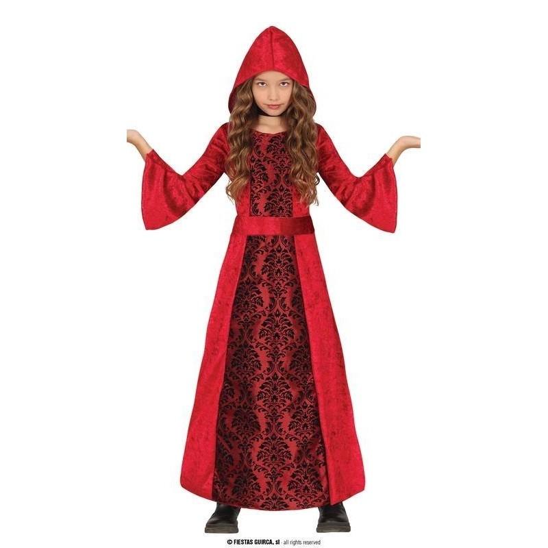Disfraz de Hechicera roja infantil