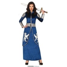Disfraz de Reina medieval azul