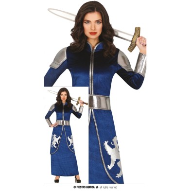 Disfraz de Reina medieval azul