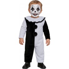 Disfraz de Arlequin blanco y negro bebe