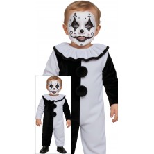 Disfraz de Arlequin blanco y negro bebe