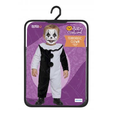 Disfraz de Arlequin blanco y negro bebe