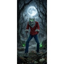 Hombre lobo con luz, Sonido y Movimiento