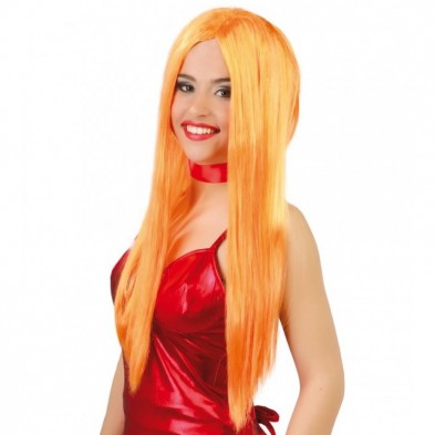 Peluca Larga Naranja Peluca Larga Naranja