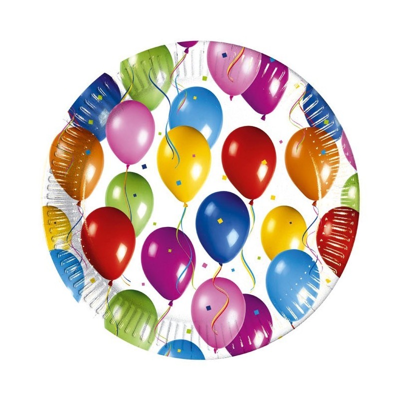 Plato Globos cumpleaños