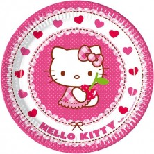 Platos Cumpleaños Hello Kitty