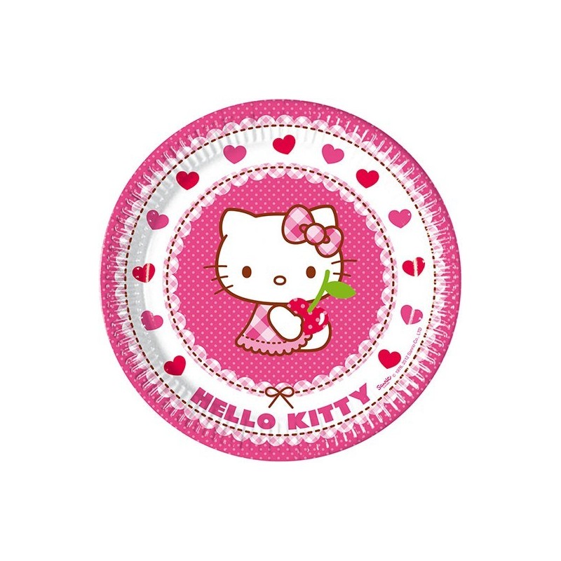 Platos Cumpleaños Hello Kitty