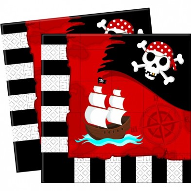 Servilletas de Cumpleaños Piratas